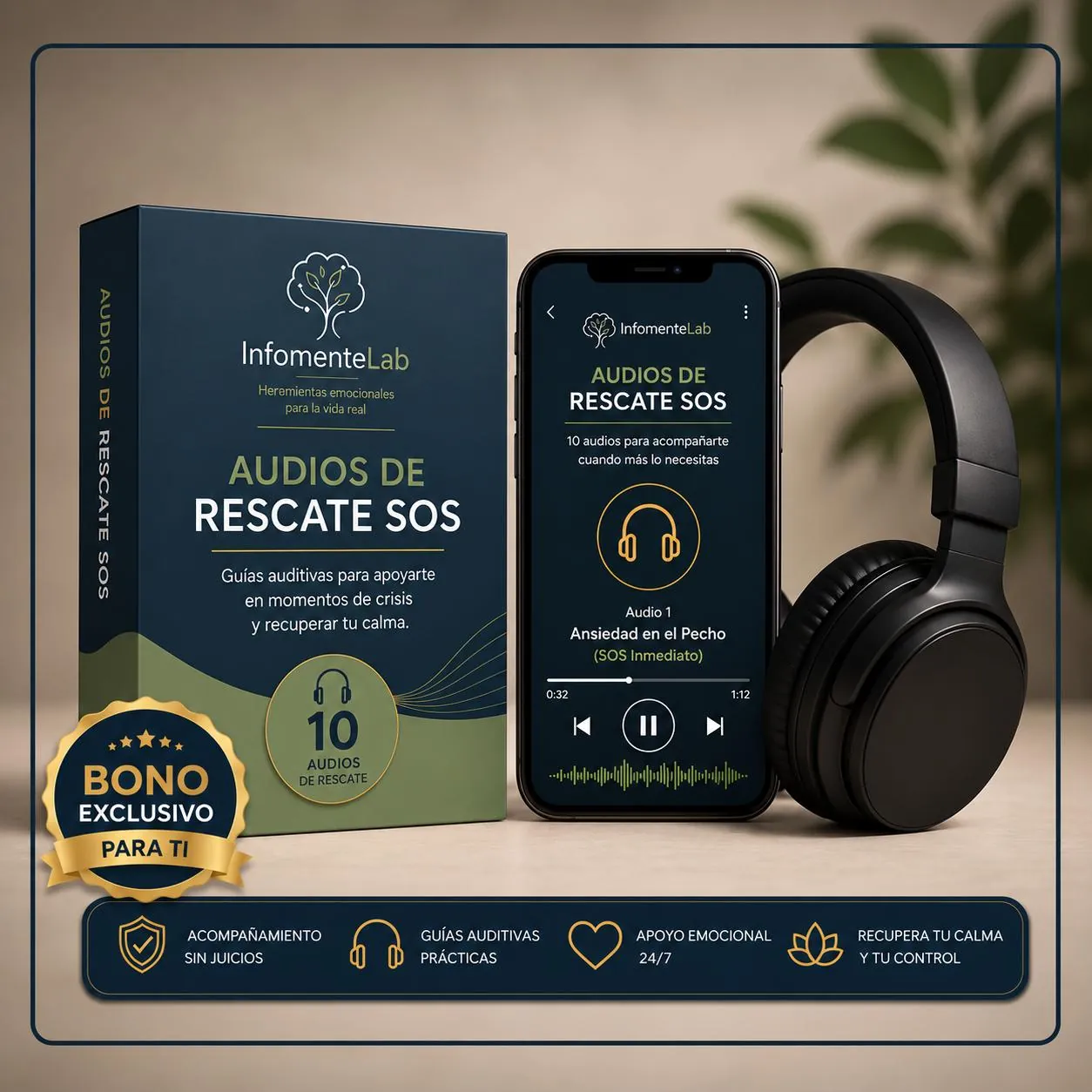 Bono exclusivo de audios de rescate SOS.
